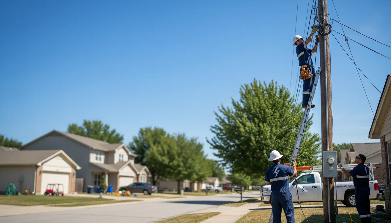 Residential electrician providing installation services in Rio, IL